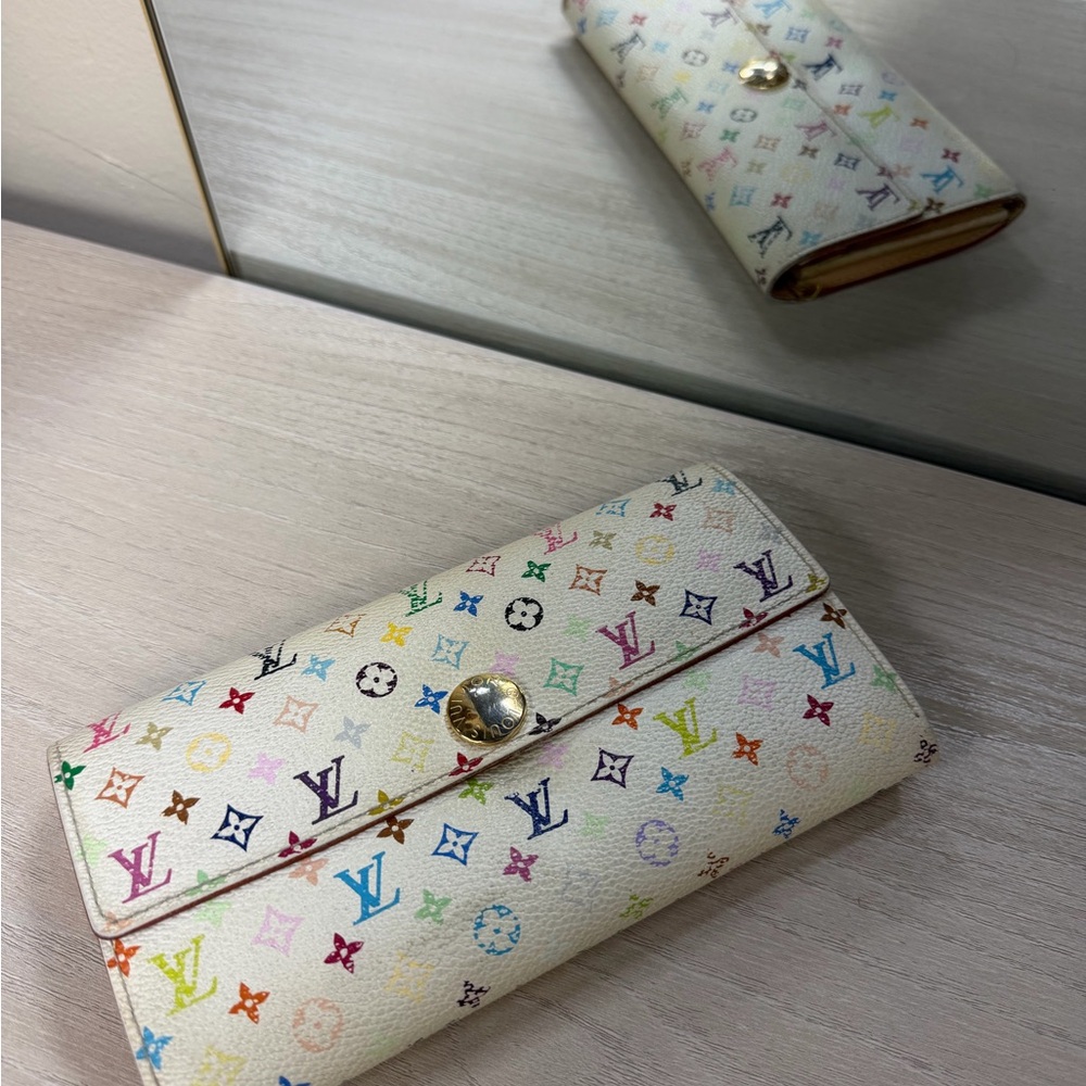 Louis Vuitton White Multicolor Wallet